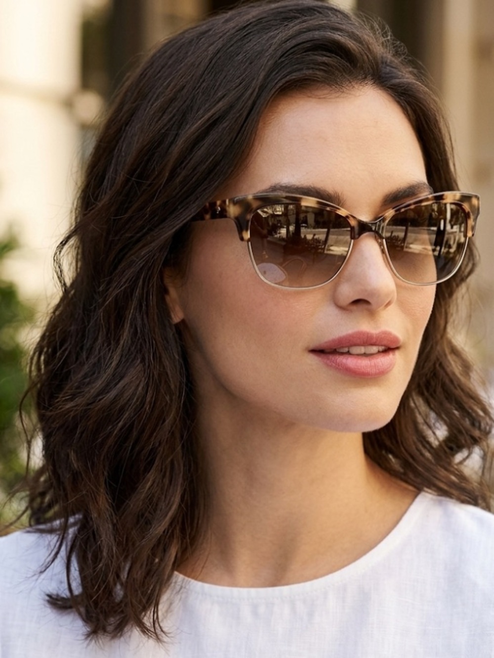 KATE SPADE SHIRA SUNGLASSES TORTOISE GOLD GLITTER CAT EYE  WITH CASE